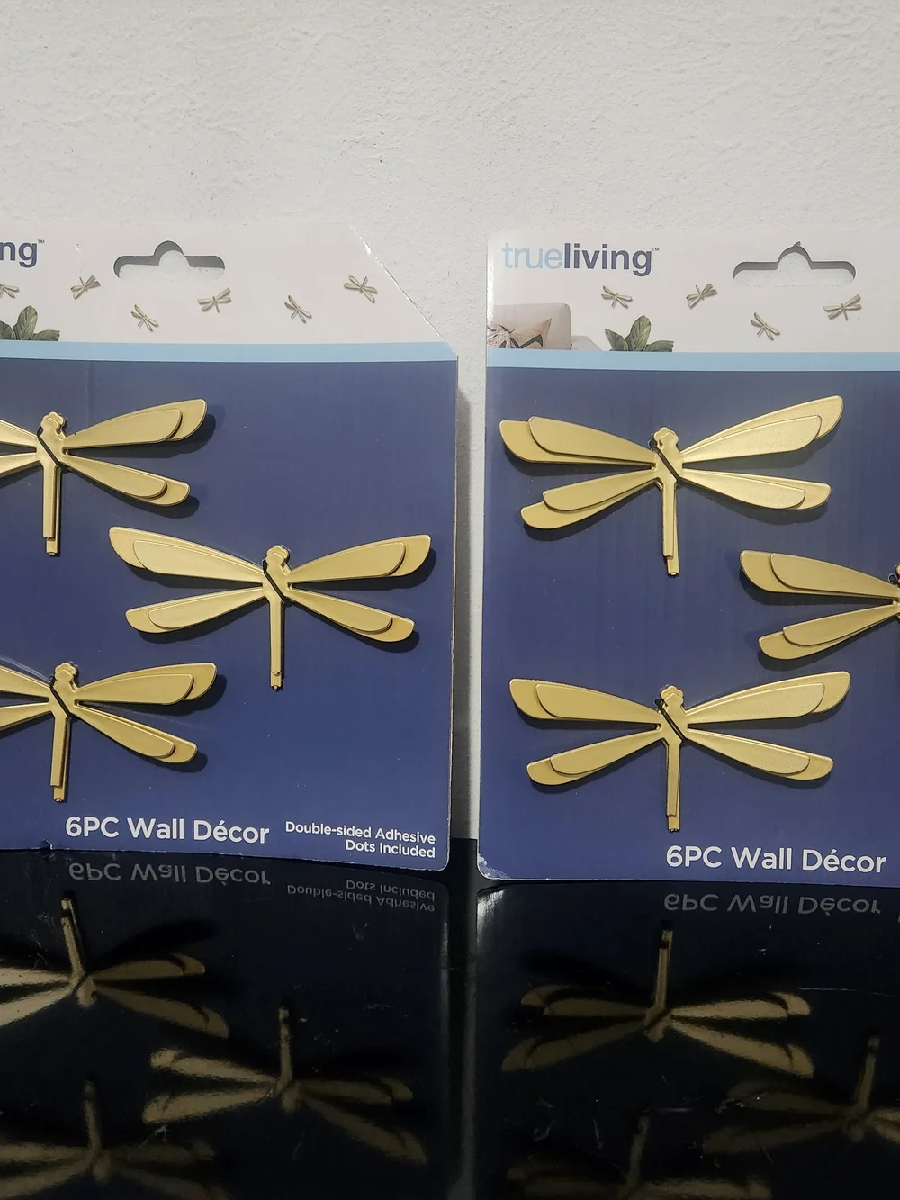 trueliving Gold Dragonfly Wall Décor - Set of 6